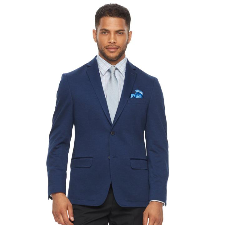 Men's Van Heusen Flex Slim-fit Knit Sport Coat, Size: 44 Short, Blue