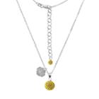 Ball, Michigan Wolverines Crystal Sterling Silver Team Logo & Pendant Necklace, Women's, Size: 18, Yellow