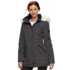 Women's Halitech Faux-fur Trim Parka, Size: Medium, Grey