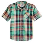 Boys 4-7 Sonoma Goods For Life&trade; Plaid Shirt, Size: 6, Med Green