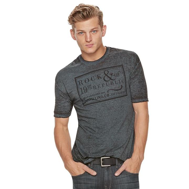 Men's Rock & Republic Distilling Company Tee, Size: Xxl, Turquoise/blue (turq/aqua)