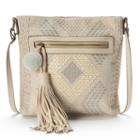 T-shirt & Jeans Natural Instinct Woven Crossbody Bag, Women's, White Oth