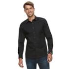 Men's Apt. 9&reg; No-iron Stretch Button-down Shirt, Size: Large, Black
