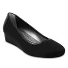 London Fog Chester Women's Dress Wedges, Size: Medium (6.5), Black