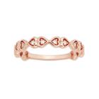 1/10 Carat T.w. Diamond 10k Rose Gold Heart Ring, Women's, Size: 4, White