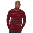 Men's Croft & Barrow&reg; Classic-fit Crewneck Sweater, Size: Large, Med Red