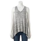 Juniors' Pink Republic Sharkbite V-neck Tank, Girl's, Size: Large, Med Grey