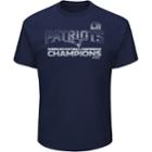 Men's New England Patriots 2017 Afc Champions Conference Flow Tee, Size: Xl, Blue (navy)