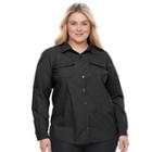 Plus Size Columbia Amberley Stream Button-down Shirt, Women's, Size: 3xl, Grey (charcoal)