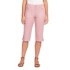 Women's Gloria Vanderbilt Luna Twill Skimmer Capris, Size: 8, Dark Pink