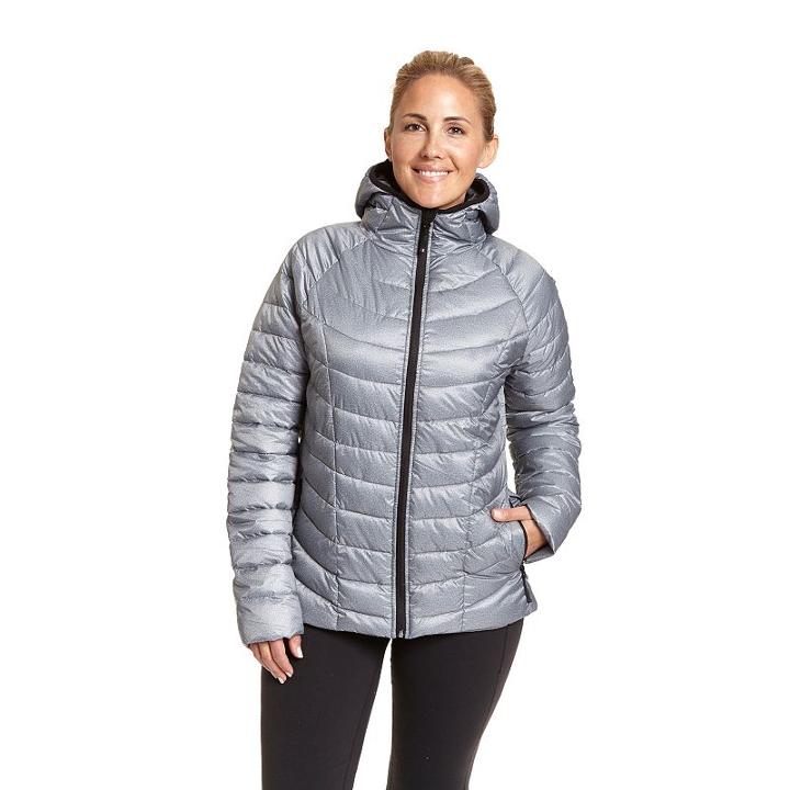 Plus Size Champion Hooded Puffer Jacket, Women's, Size: 3xl, Grey
