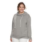 Plus Size Sonoma Goods For Life&trade; Solid Hoodie, Women's, Size: 3xl, Med Grey