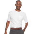 Men's Croft & Barrow&reg; Interlock Pocket Performance Tee, Size: Medium, White