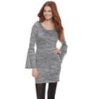 Juniors' Liberty Love Marled Bell Sleeve Bodycon Dress, Teens, Size: Large, Grey