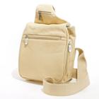 Amerileather Travel Leather Crossbody Bag, Women's, Beig/green (beig/khaki)
