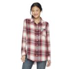 Juniors' Mudd&reg; Flannel Button-down Shirt, Girl's, Size: Small, Purple