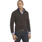 Big & Tall Van Heusen Classic-fit Fine Gauge Heathered Quarter-zip Sweater, Men's, Size: 4xb, Red/coppr (rust/coppr)