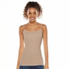 Juniors' So&reg; Scoopneck Satin-trim Cami Tank Top, Kids Unisex, Size: Xs, Brown