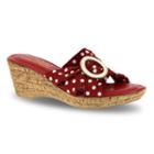 Tuscany By Easy Street Conca Women's Wedge Sandals, Size: 6.5 Wide, Brt Red