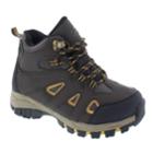 Deer Stags Drew Boys' Waterproof Hiking Boots, Size: Medium (1), Dark Grey