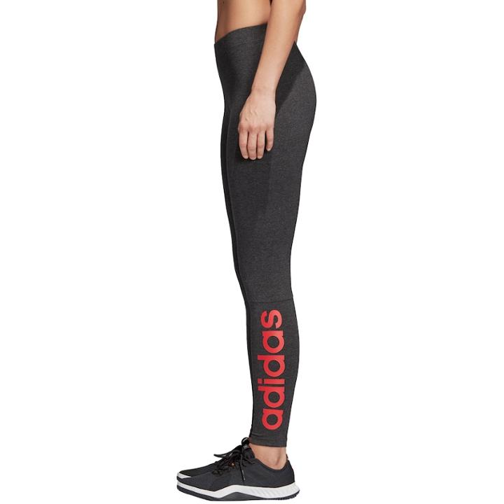 Women's Adidas Essential Linear Tights, Size: Xs, Dark Grey