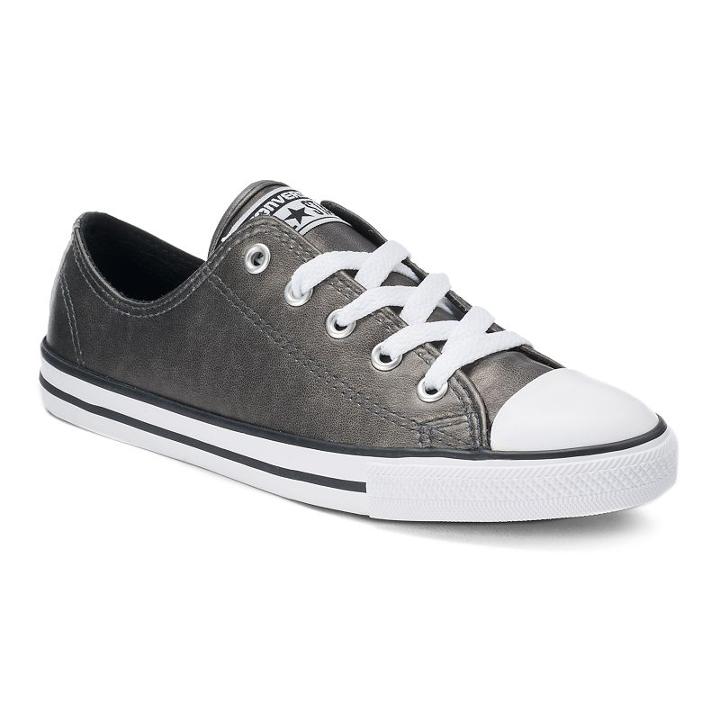 Women's Converse Chuck Taylor All Star Dainty Metallic Leather Shoes, Size: 10, Grey Other