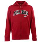 Men's Arkansas Razorbacks Signature Zip Front Fleece Hoodie, Size: Xl, Red