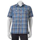 Men's Croft & Barrow&reg; Classic-fit Plaid Outdoor Performance Button-down Shirt, Size: Large, Blue (navy)
