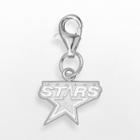 Logoart Dallas Stars Sterling Silver Logo Charm, Women's, Grey