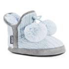 Muk Luks Women's Pennley Sweater Bootie Slippers, Size: Large, Light Blue