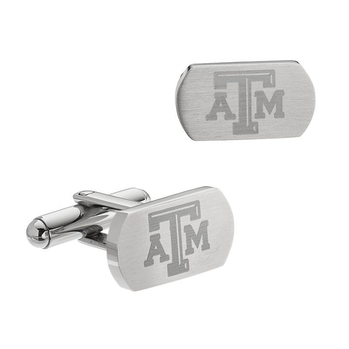 Fiora Stainless Steel Texas A & M Aggies Cuff Links, Men's, Grey
