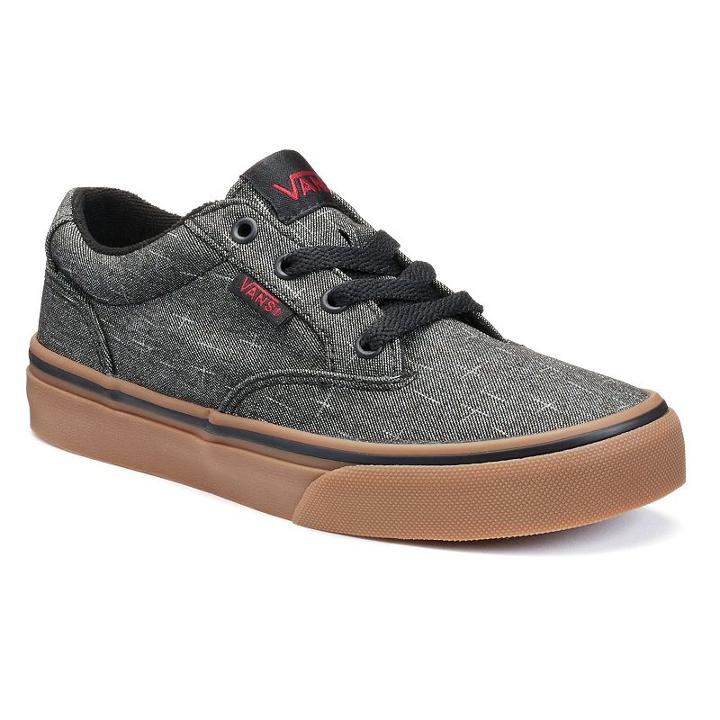 Vans Winston Boys' Skate Shoes, Boy's, Size: 1, Black
