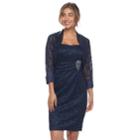 Women's Jessica Howard Lace Sheath Dress & Jacket Set, Size: 14, Blue (navy)