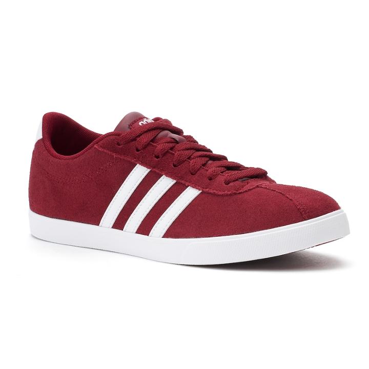 Adidas Neo Courtset Women's Suede Sneakers, Size: 8.5, Red