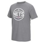 Men's Adidas Brooklyn Nets Pre-game Ball Tee, Size: Xl, Med Grey