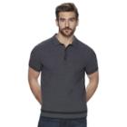 Men's Marc Anthony Slim-fit Textured Knit Polo, Size: Medium, Black