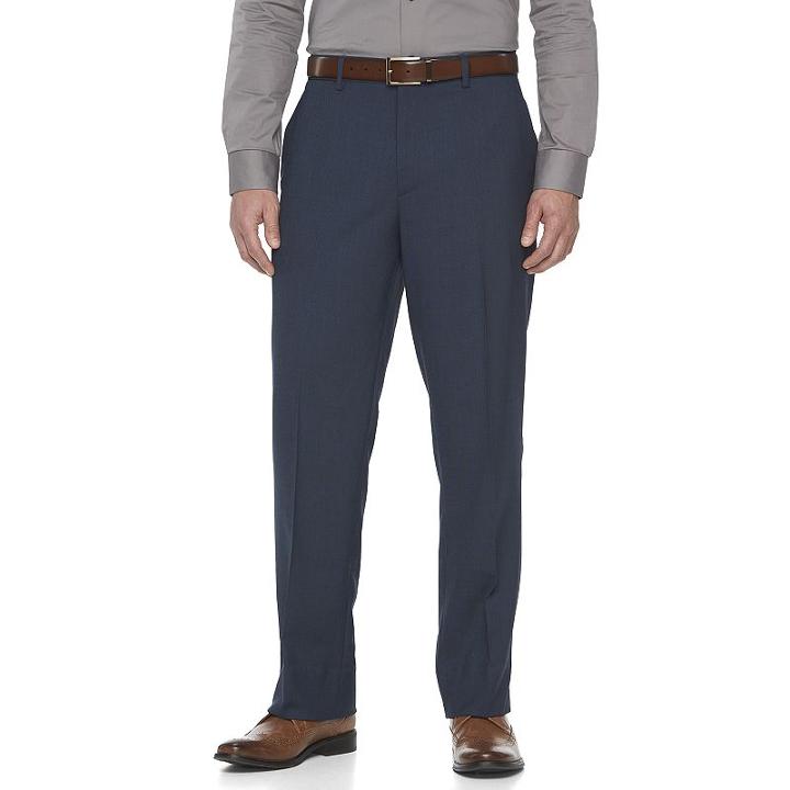 Men's Apt. 9&reg; Modern-fit Stretch Sharkskin Dress Pants, Size: 34x30, Blue