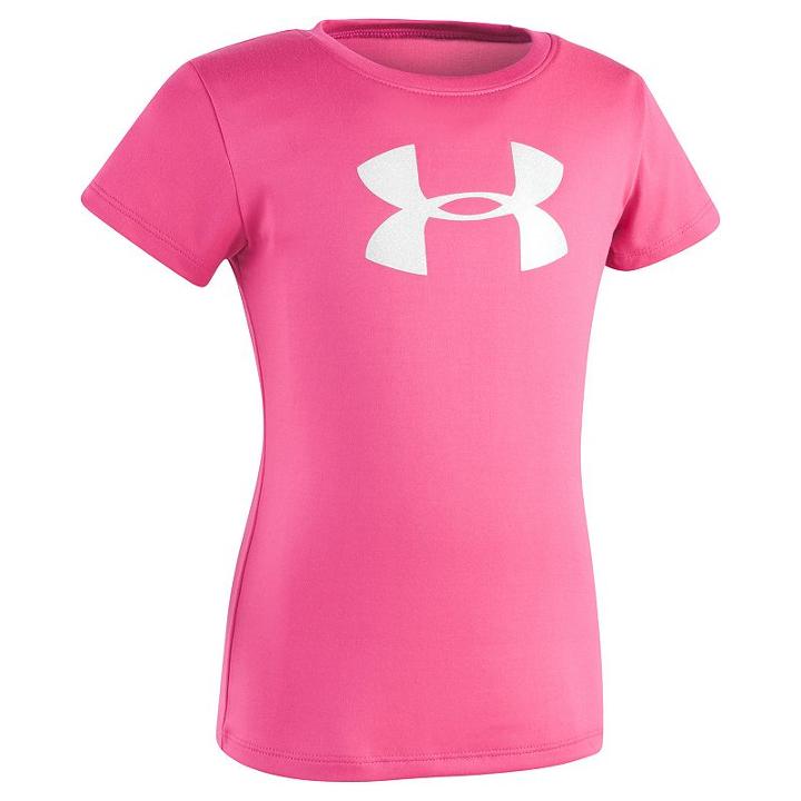 Girls 4-6x Under Armour Logo Graphic Tee, Girl's, Size: 6, Med Pink