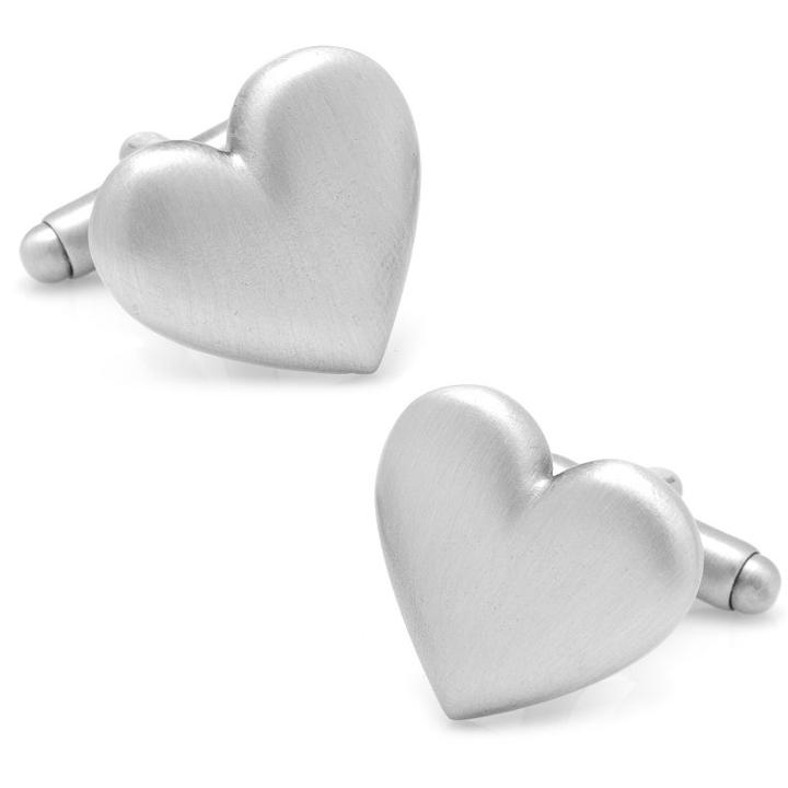 Heart Cuff Links, Men's, Silver