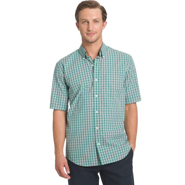 Big & Tall Arrow Hamilton Classic-fit Plaid Poplin Button-down Shirt, Men's, Size: Xl Tall, Green Oth