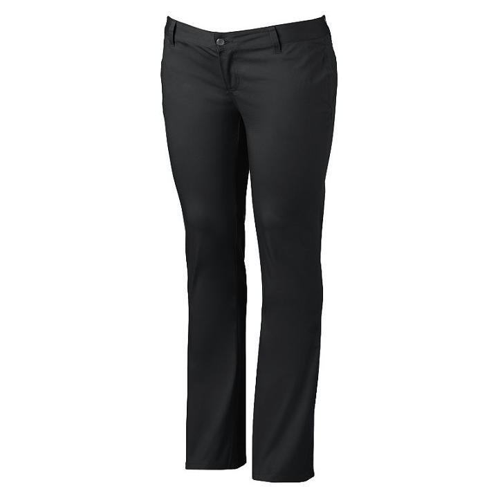 Juniors' Plus Size Lee Uniforms Straight-leg Pants, Girl's, Size: 18 W, Black