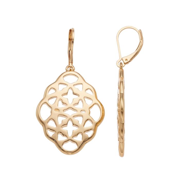 Dana Buchman Openwork Geometric Drop Earrings, Women's, Gold