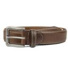 Men's Haggar Contrast-stitching Belt, Size: 38, Dark Brown