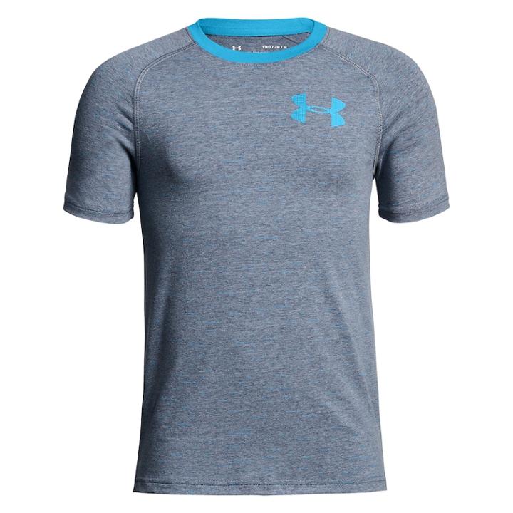 Boys 8-20 Under Armour Charged Cotton Tee, Size: Small, Dark Blue