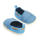 Baby Boy Oshkosh B'gosh&reg; Laced Chambray Crib Shoes, Size: 3-6 Months, Blue