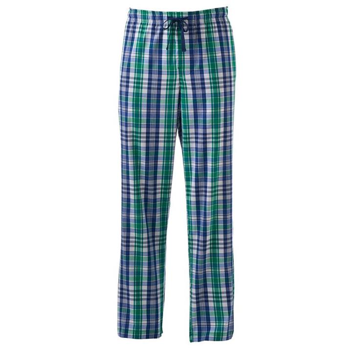 Men's Croft & Barrow&reg; True Comfort Woven Lounge Pants, Size: Small, Med Green
