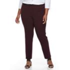 Plus Size Napa Valley Pull-on Pants, Women's, Size: 22 W, Drk Purple