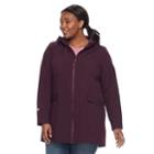Plus Size Tek Gear Hooded Rain Jacket, Women's, Size: 3xl, Drk Purple