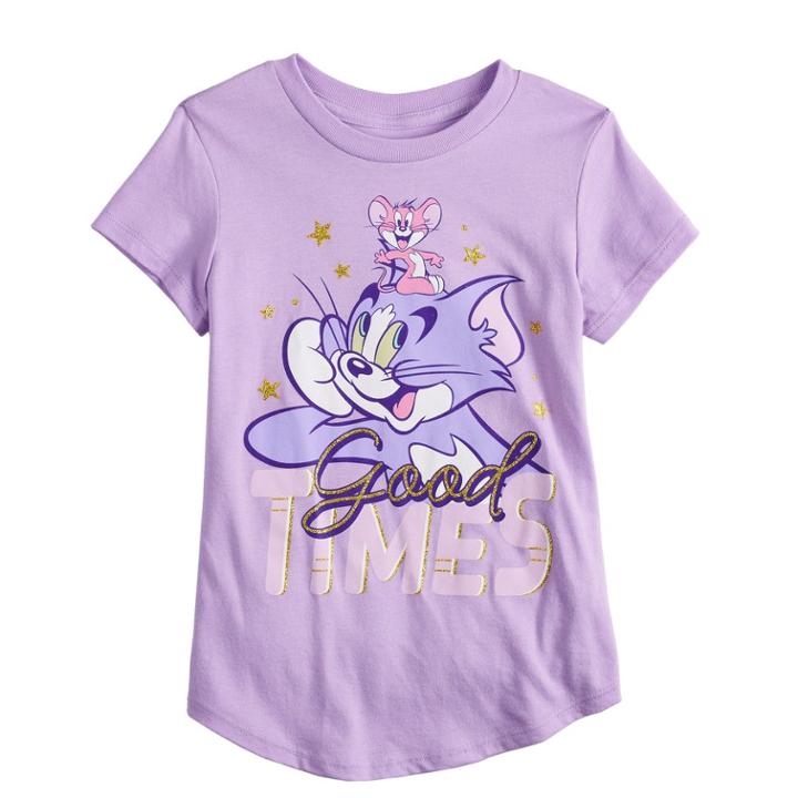 Girls 4-10 Jumping Beans&reg; Tom & Jerry Good Times Graphic Tee, Size: 6, Lt Purple