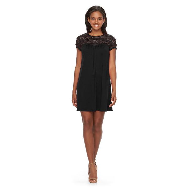 Juniors' Speechless Solid Lace Swing Dress, Girl's, Size: Xs, Oxford